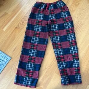 L.L. Bean Red and Blue Plaid Pajama Pants
